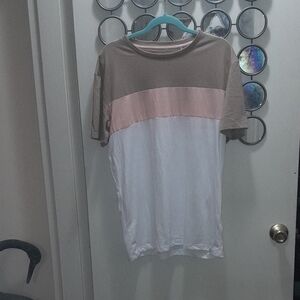 🌺COLORBLOCK T-Shirt in Tan, Orange, and White